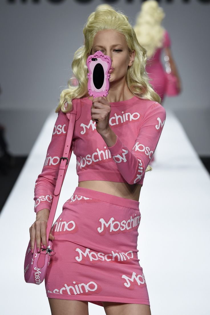 pink moschino phone case